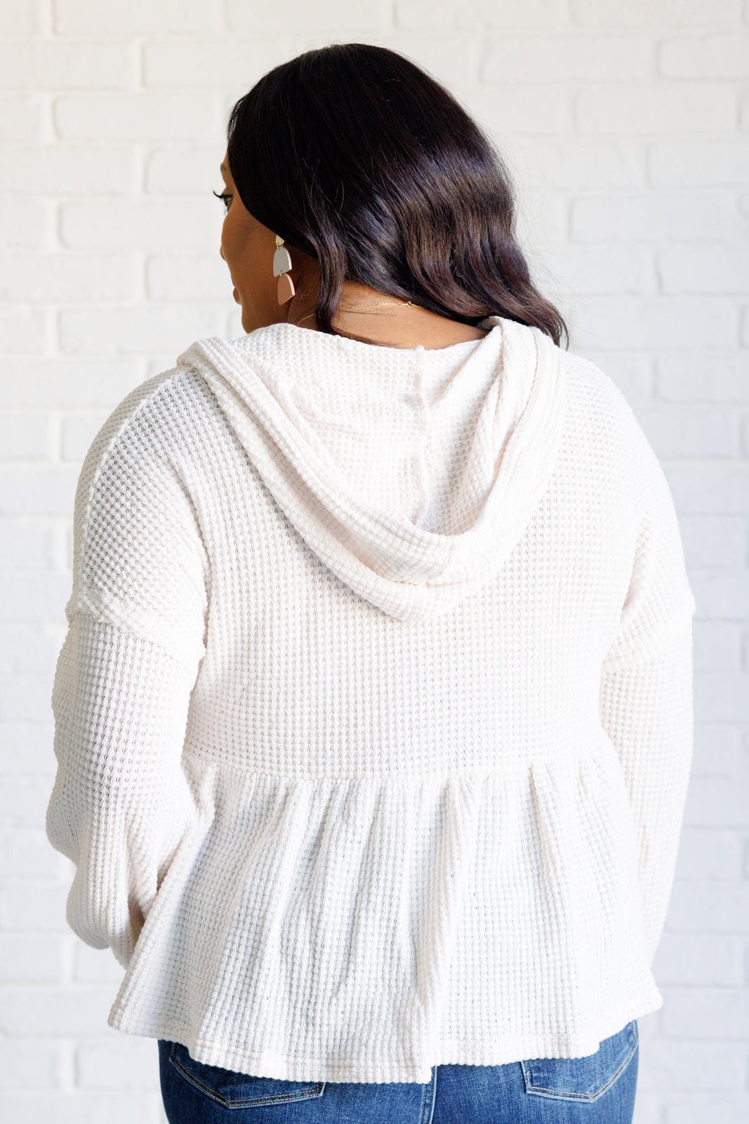 Don't Waffle About Waffle Knit Hoodie - Driftwood Boutique