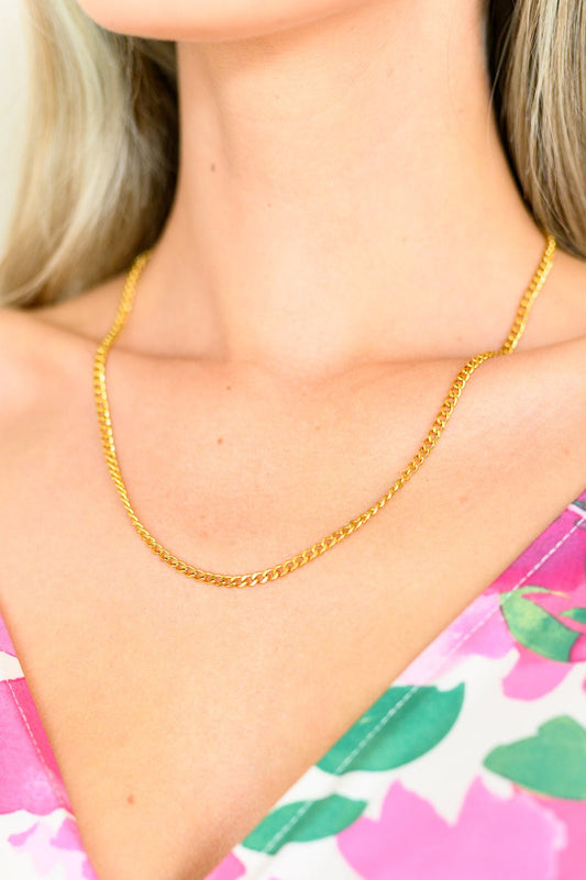Eagerly Waiting Gold Plated Chain Necklace - Driftwood Boutique