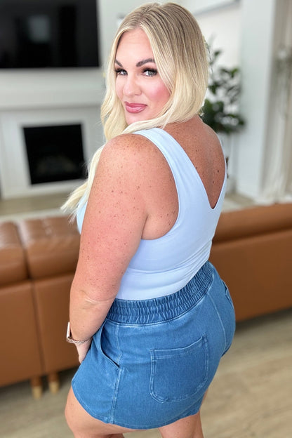 Endorphin Rush Bodysuit in Pastel Blue - Driftwood Boutique