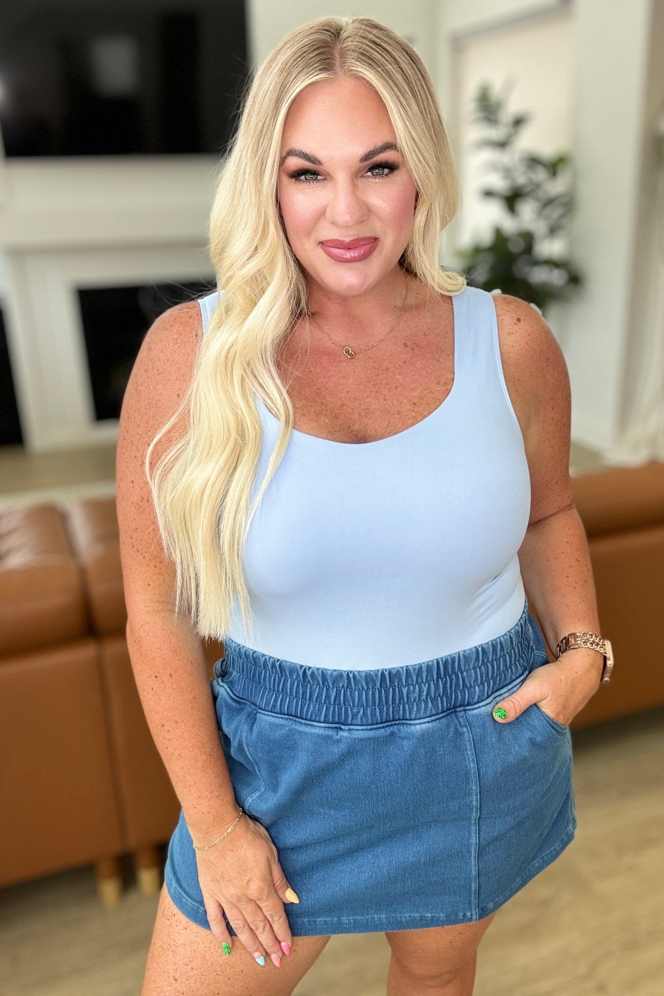 Endorphin Rush Bodysuit in Pastel Blue - Driftwood Boutique