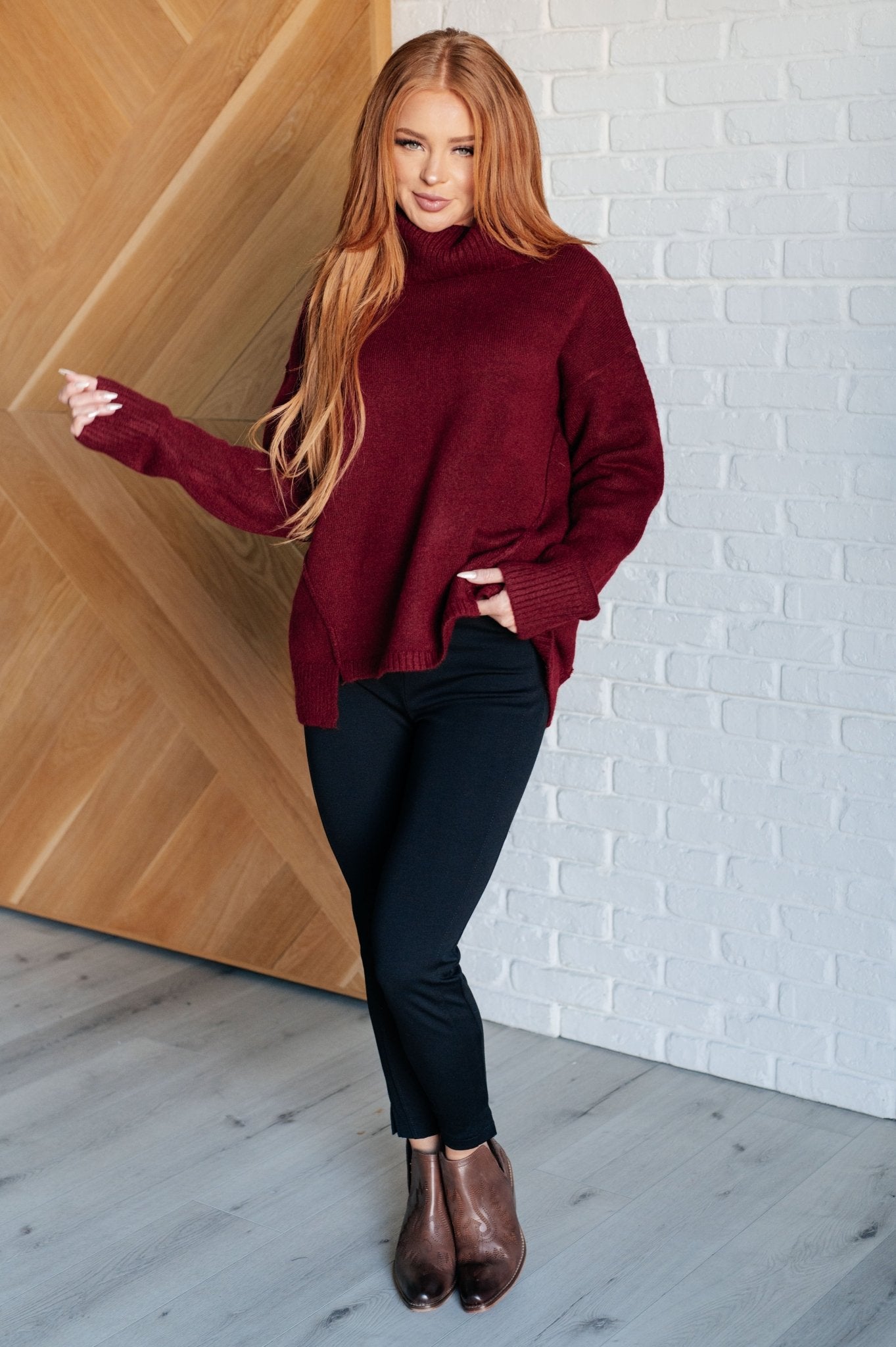 Envelop Me Turtleneck Sweater - Driftwood Boutique