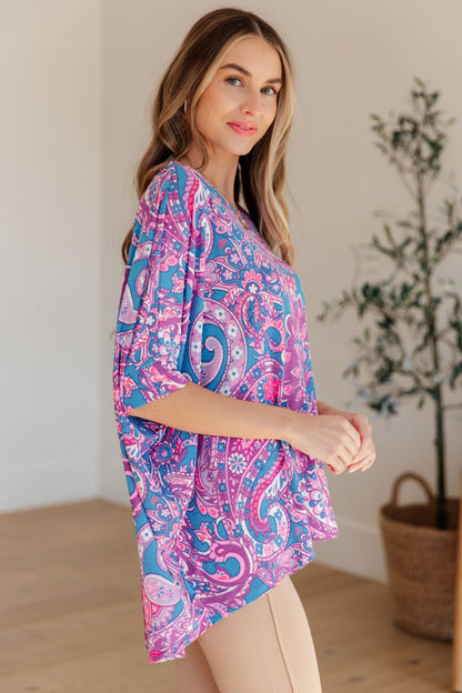 Essential Blouse in Purple Paisley - Driftwood Boutique