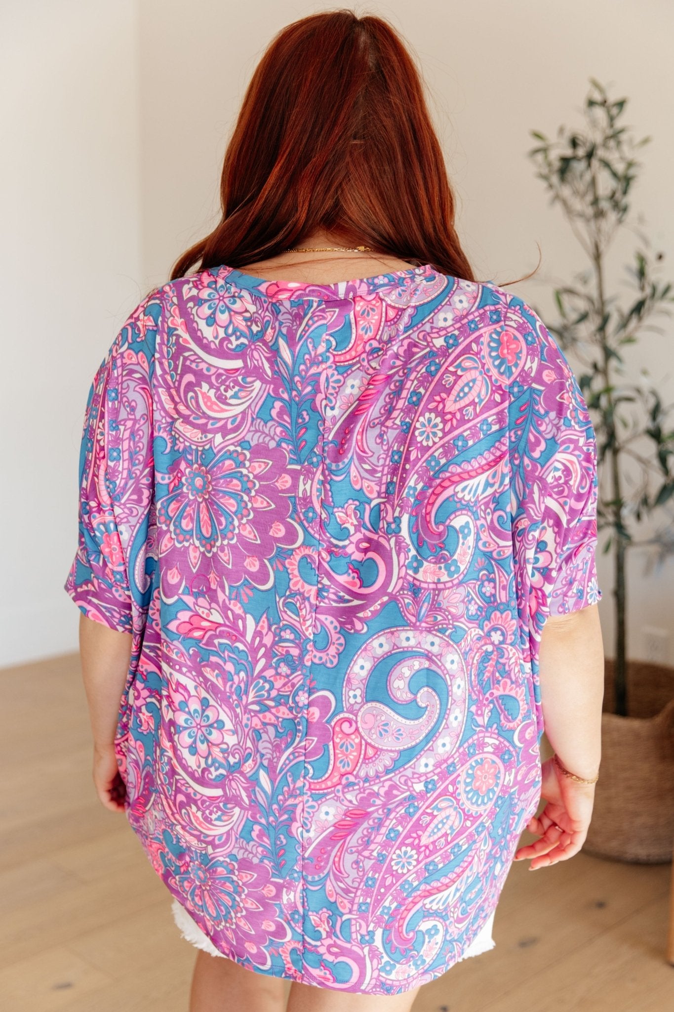 Essential Blouse in Purple Paisley - Driftwood Boutique