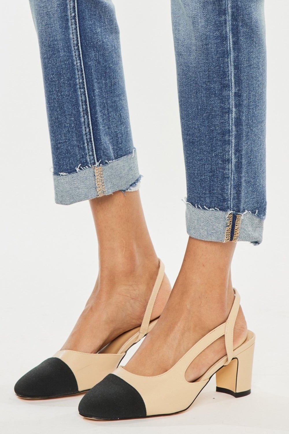 Estelle High Rise Cuffed Straight Jeans - Driftwood Boutique