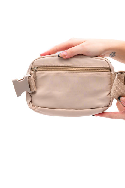 Everywhere I Go Crossbody Belt Bag in Khaki - Driftwood Boutique