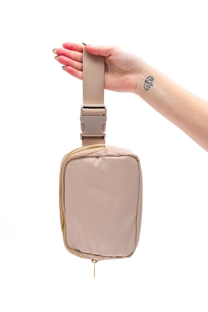Everywhere I Go Crossbody Belt Bag in Khaki - Driftwood Boutique