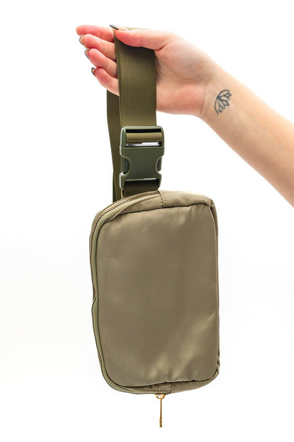 Everywhere I Go Crossbody Belt Bag in Olive - Driftwood Boutique
