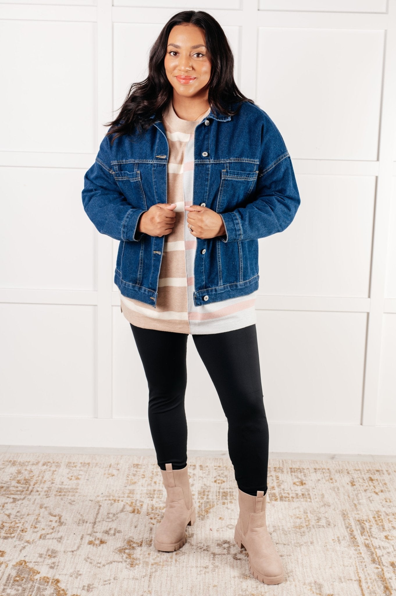 Exceptional Thought Striped Patchwork Sweater - Driftwood Boutique