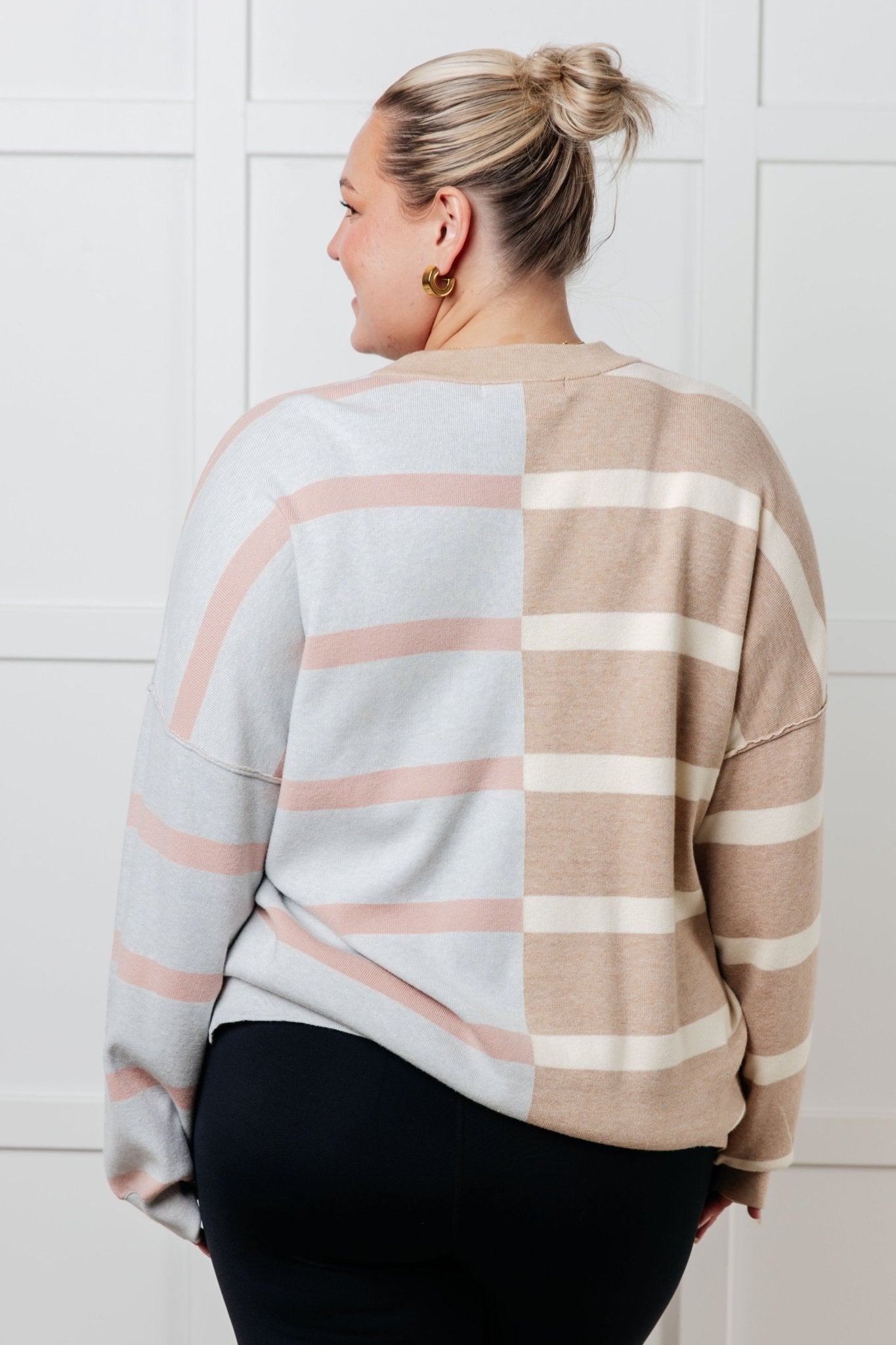 Exceptional Thought Striped Patchwork Sweater - Driftwood Boutique