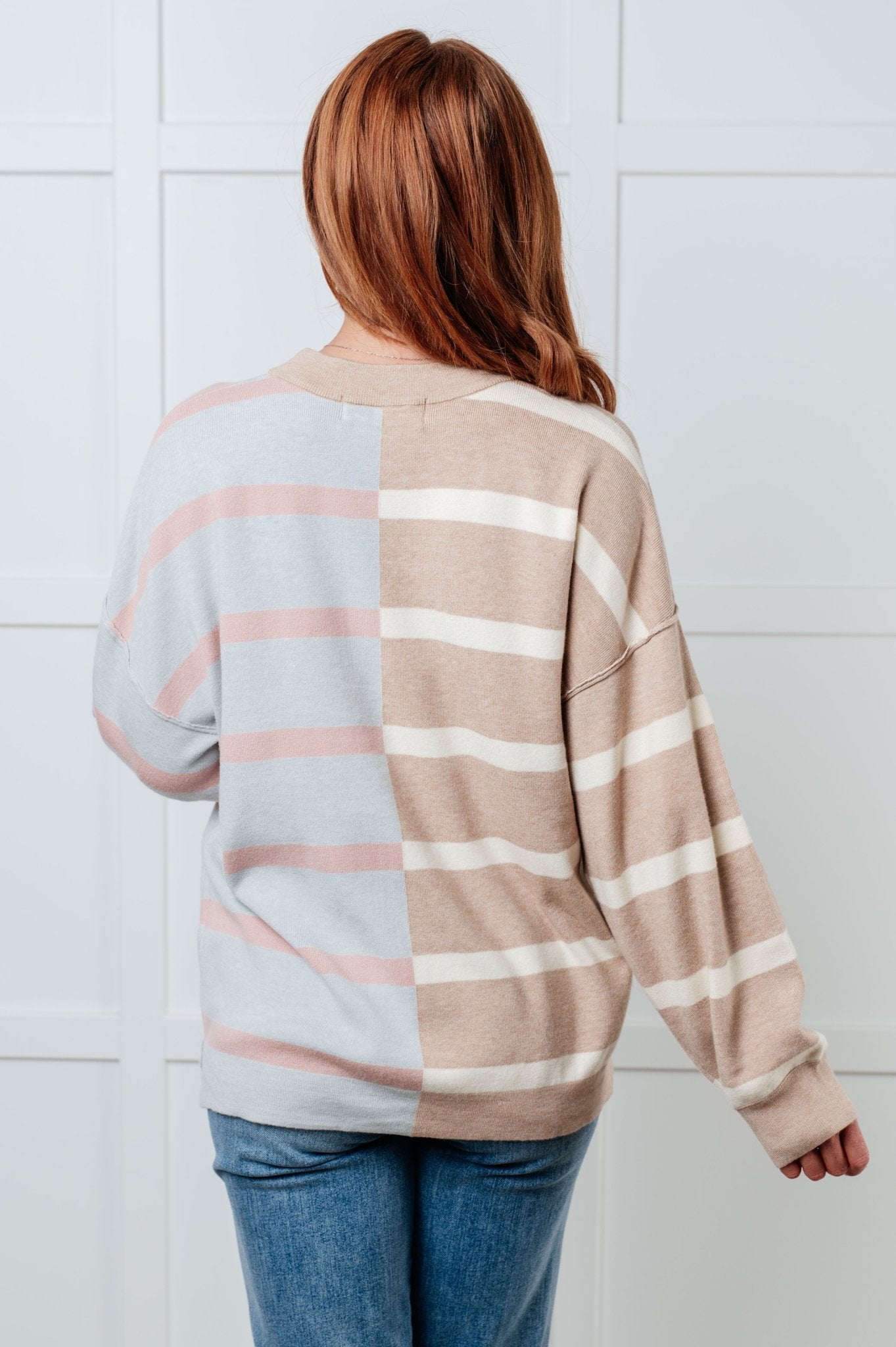 Exceptional Thought Striped Patchwork Sweater - Driftwood Boutique
