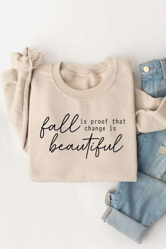 Fall Is Proof That Graphic Fleece Sweatshirts - Driftwood Boutique