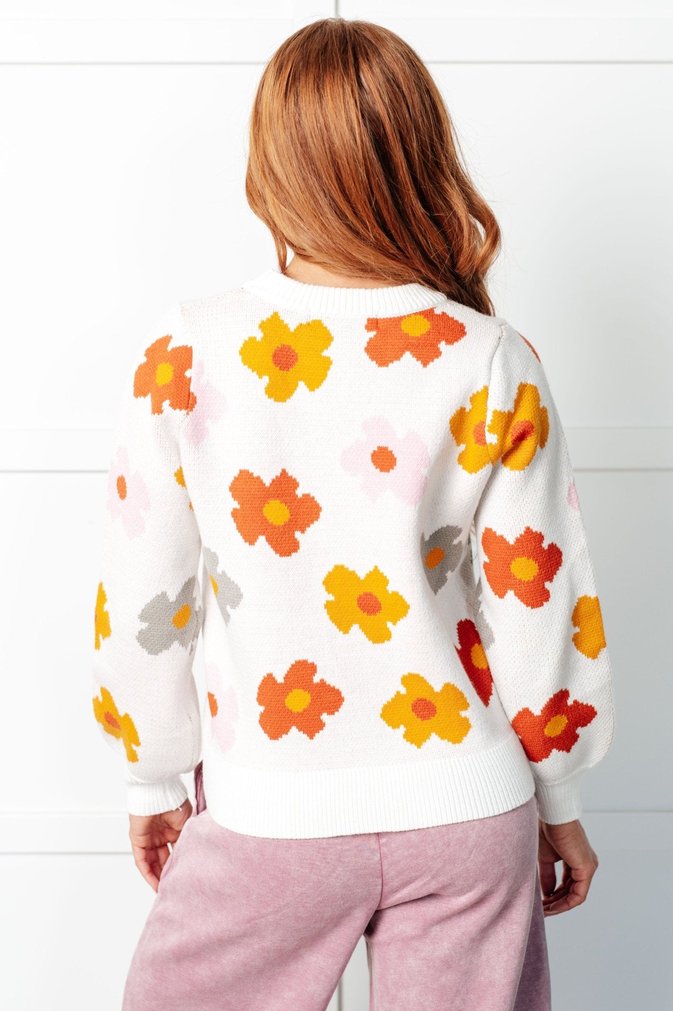 Falling Flowers Floral Sweater - Driftwood Boutique