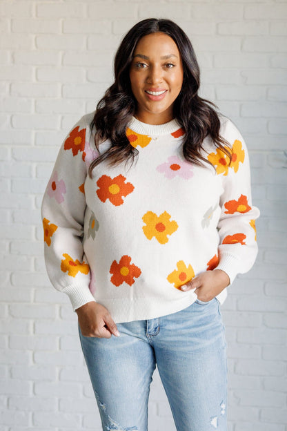 Falling Flowers Floral Sweater - Driftwood Boutique