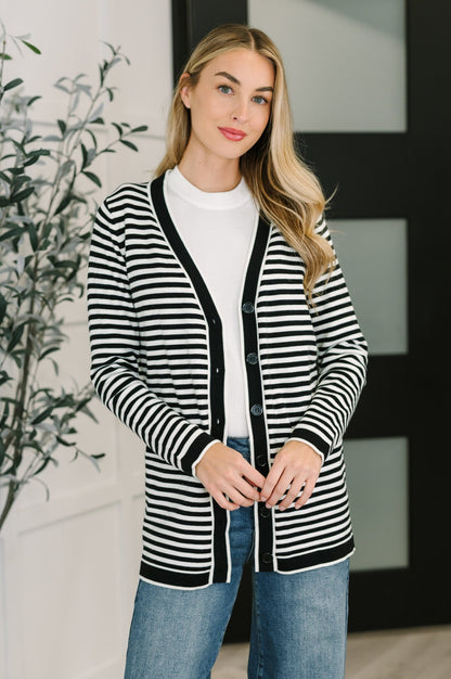 Finagle Your Way Striped Cardigan - Driftwood Boutique