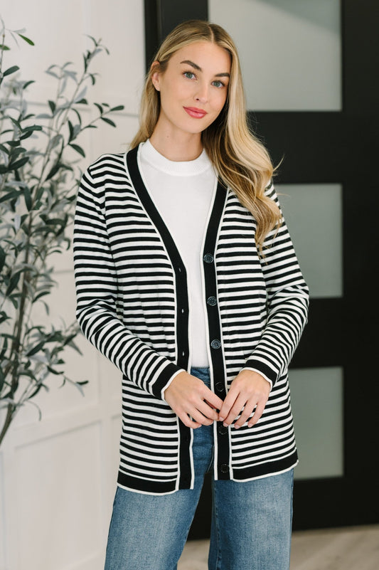 Finagle Your Way Striped Cardigan - Driftwood Boutique