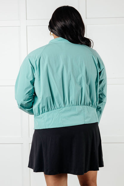 Fit Happens Nylon Tennis Jacket in Tidal Wave - Driftwood Boutique