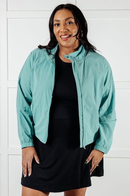 Fit Happens Nylon Tennis Jacket in Tidal Wave - Driftwood Boutique