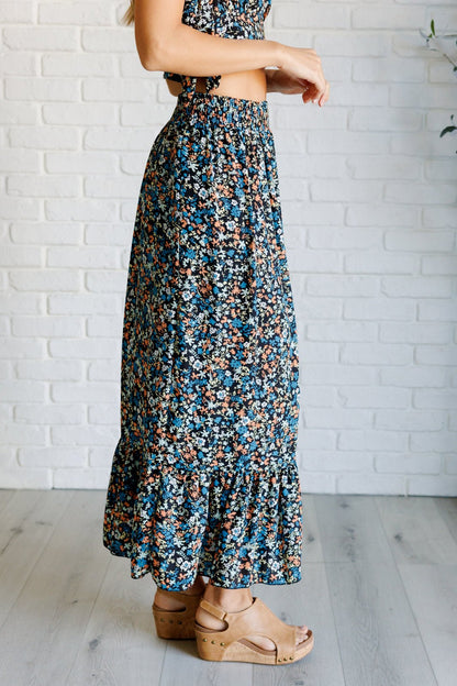 Flutter of Florals V - Neck Crop and Skirt Set - Driftwood Boutique