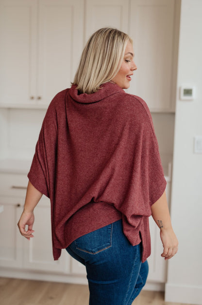 Forgive Me Cowl Neck Poncho - Driftwood Boutique