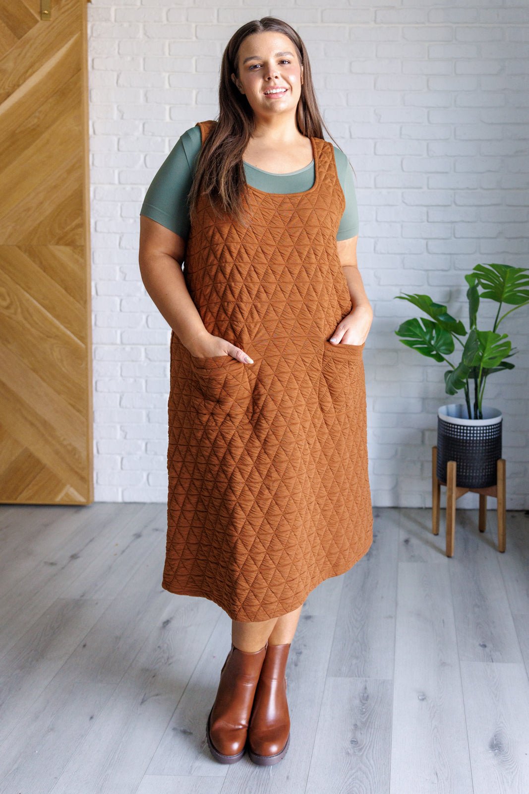 Free Falling Quilted Midi Dress - Driftwood Boutique
