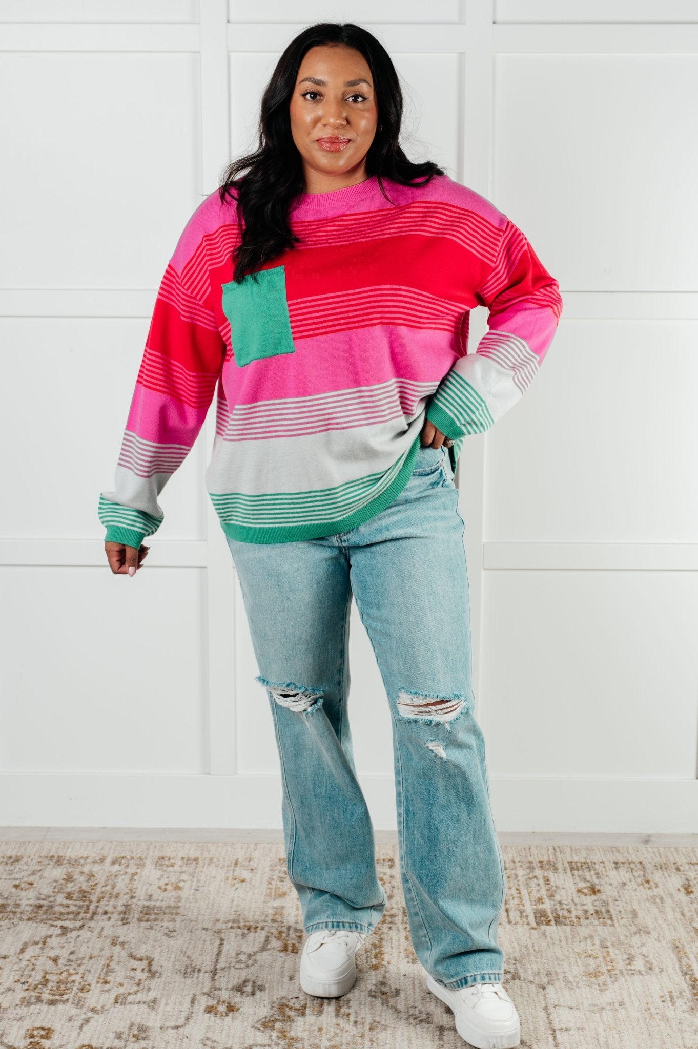 Gradual Feelings Striped Sweater - Driftwood Boutique