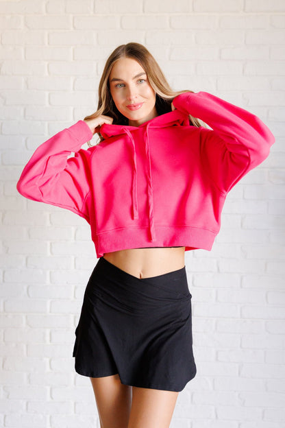 Had Me in the First Half Pullover Hoodie in Flamingo Pink - Driftwood Boutique