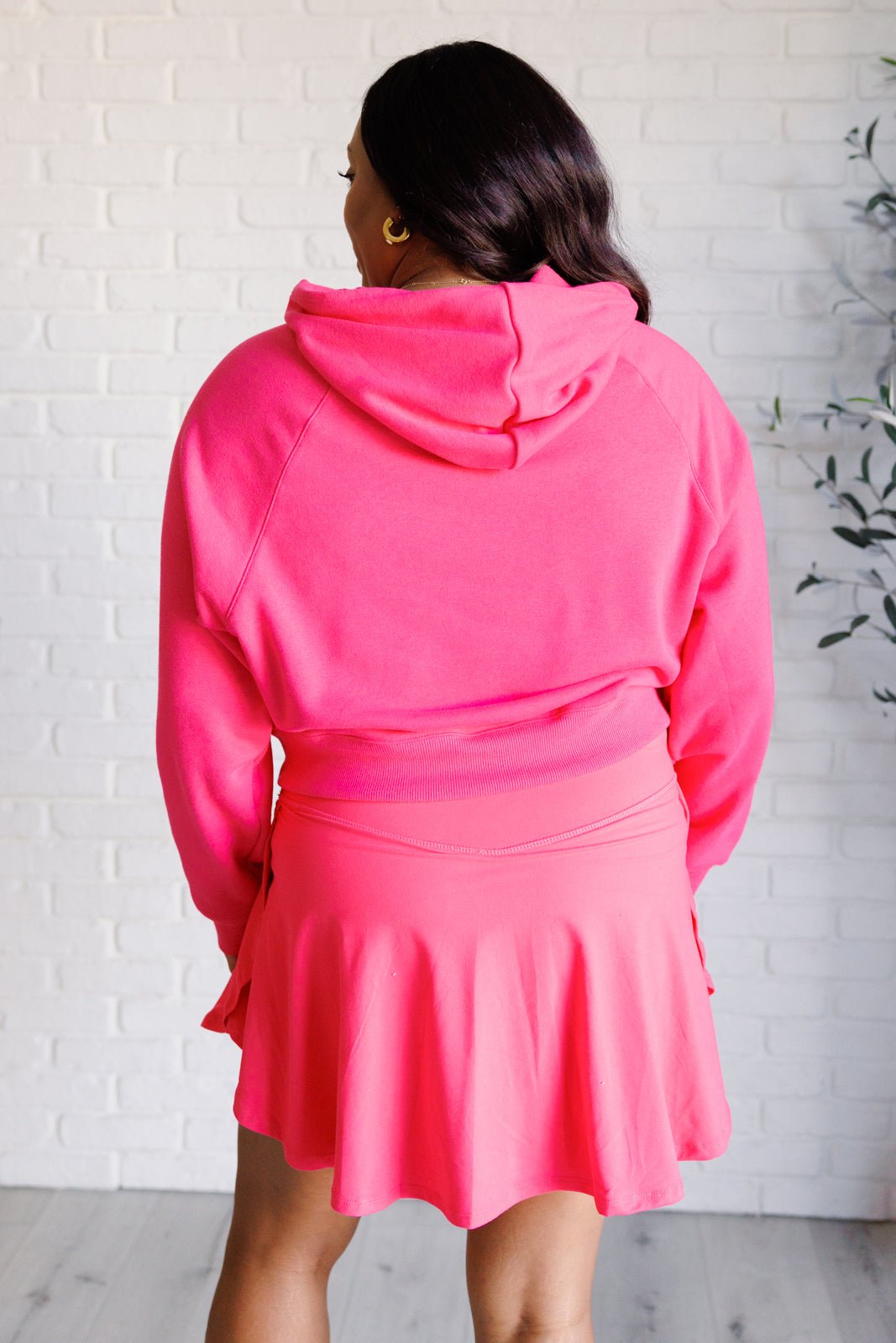 Had Me in the First Half Pullover Hoodie in Flamingo Pink - Driftwood Boutique