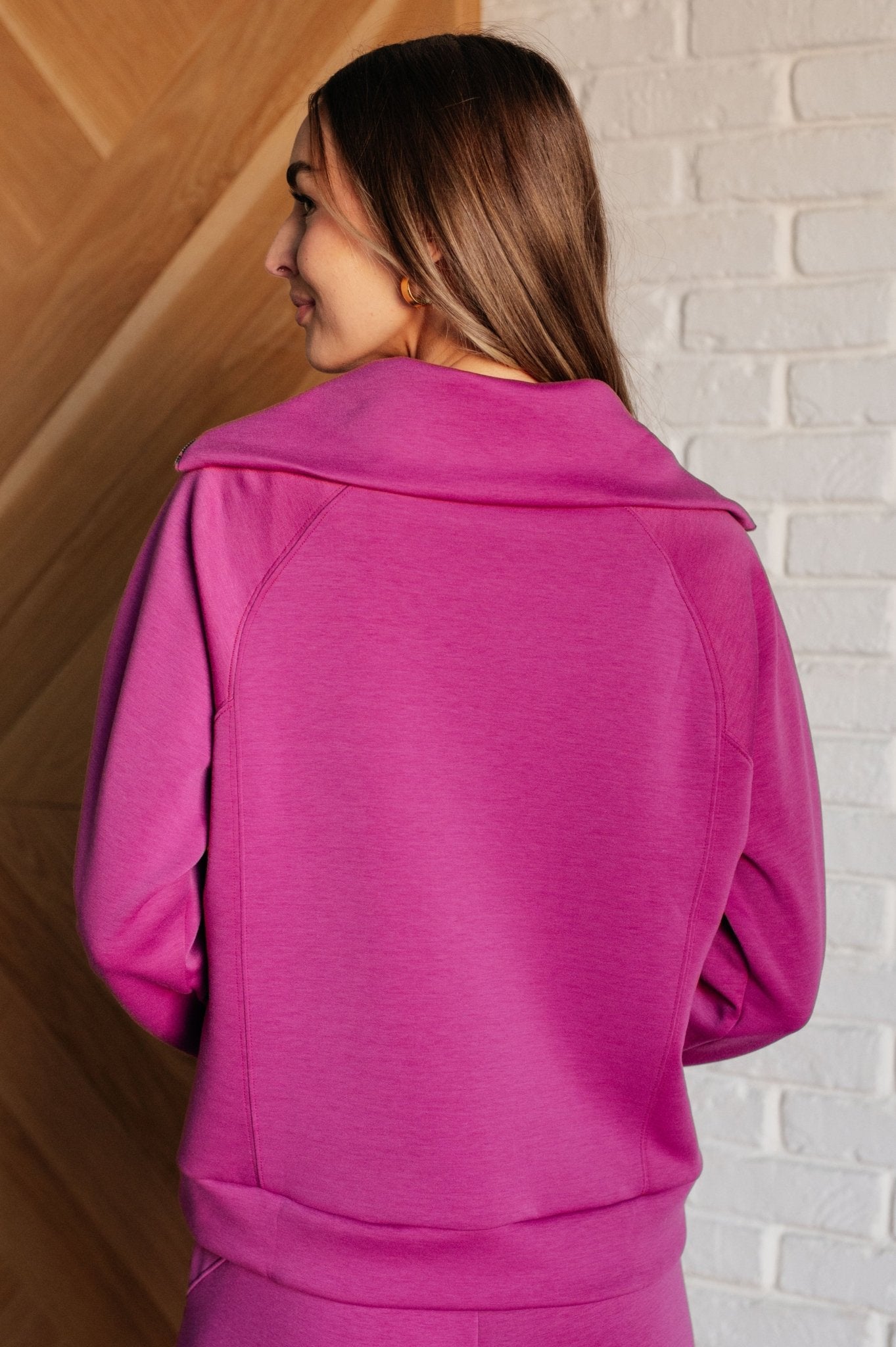 Hamptons Travel Half Zip Pullover in Magenta - Driftwood Boutique