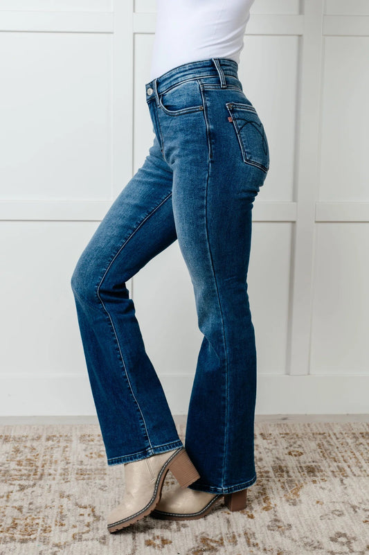Hannah Mid Rise Thermal Bootcut Jeans - Driftwood Boutique