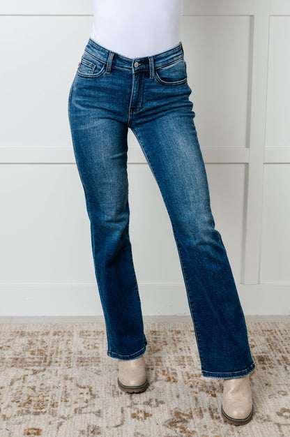 Hannah Mid Rise Thermal Bootcut Jeans - Driftwood Boutique