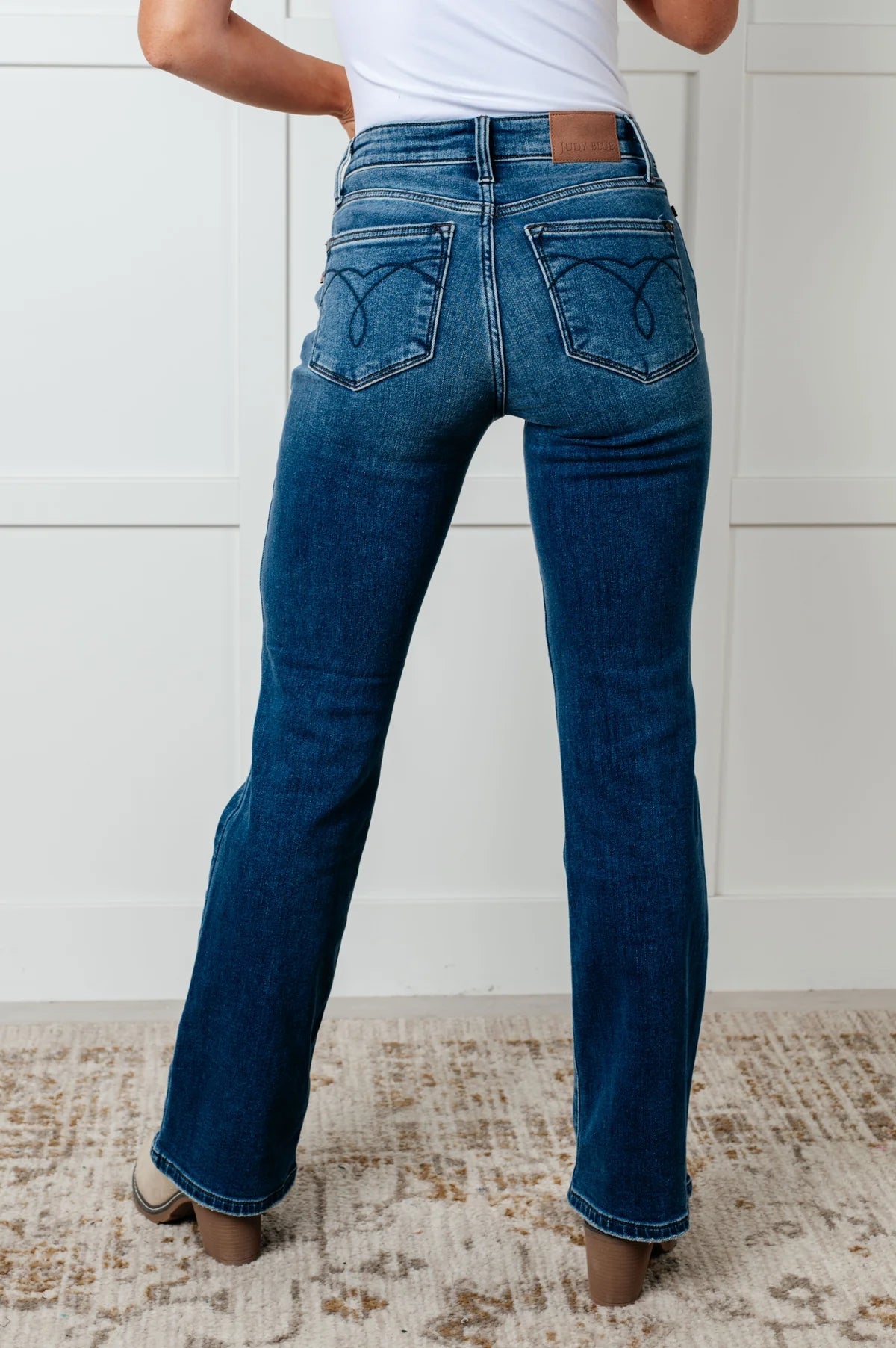 Hannah Mid Rise Thermal Bootcut Jeans - Driftwood Boutique