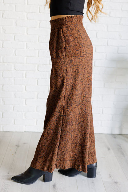 Harmony High Rise Wide Leg Pants in Brown - Driftwood Boutique
