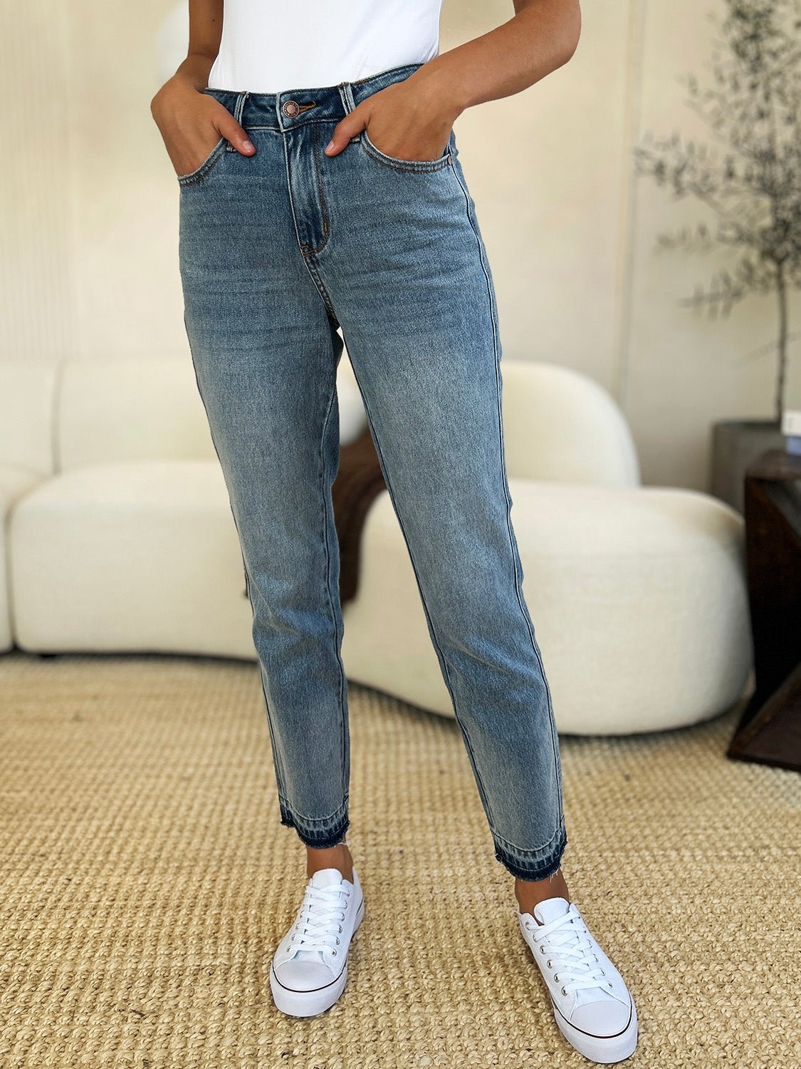 Harvey Mid Rise Rigid Magic Boyfriend Jeans - Driftwood Boutique