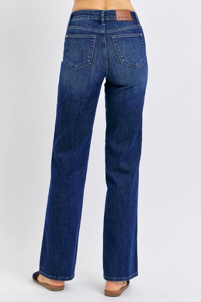 Haylee Mid Rise Tummy Control Straight Leg Jeans - Driftwood Boutique
