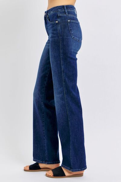Haylee Mid Rise Tummy Control Straight Leg Jeans - Driftwood Boutique