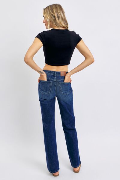 Haylee Mid Rise Tummy Control Straight Leg Jeans - Driftwood Boutique