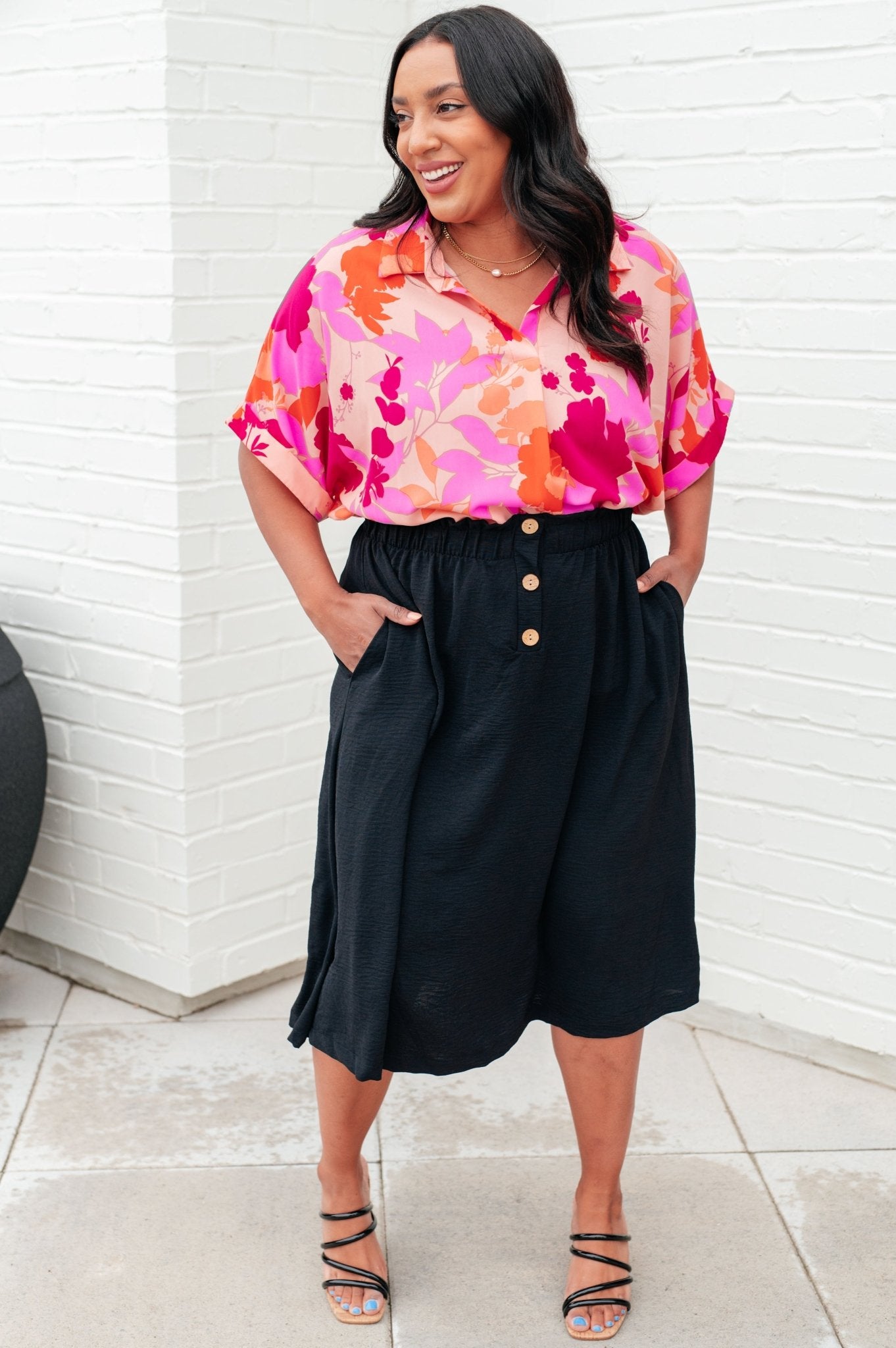 Hazy Cosmic Relaxed Floral Blouse - Driftwood Boutique