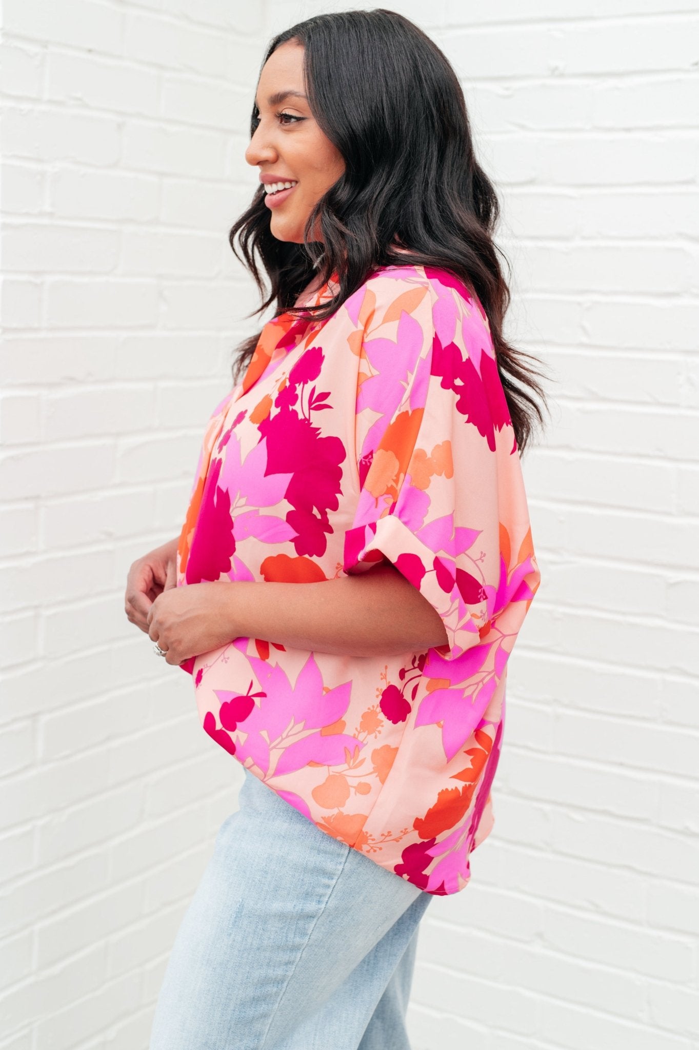 Hazy Cosmic Relaxed Floral Blouse - Driftwood Boutique