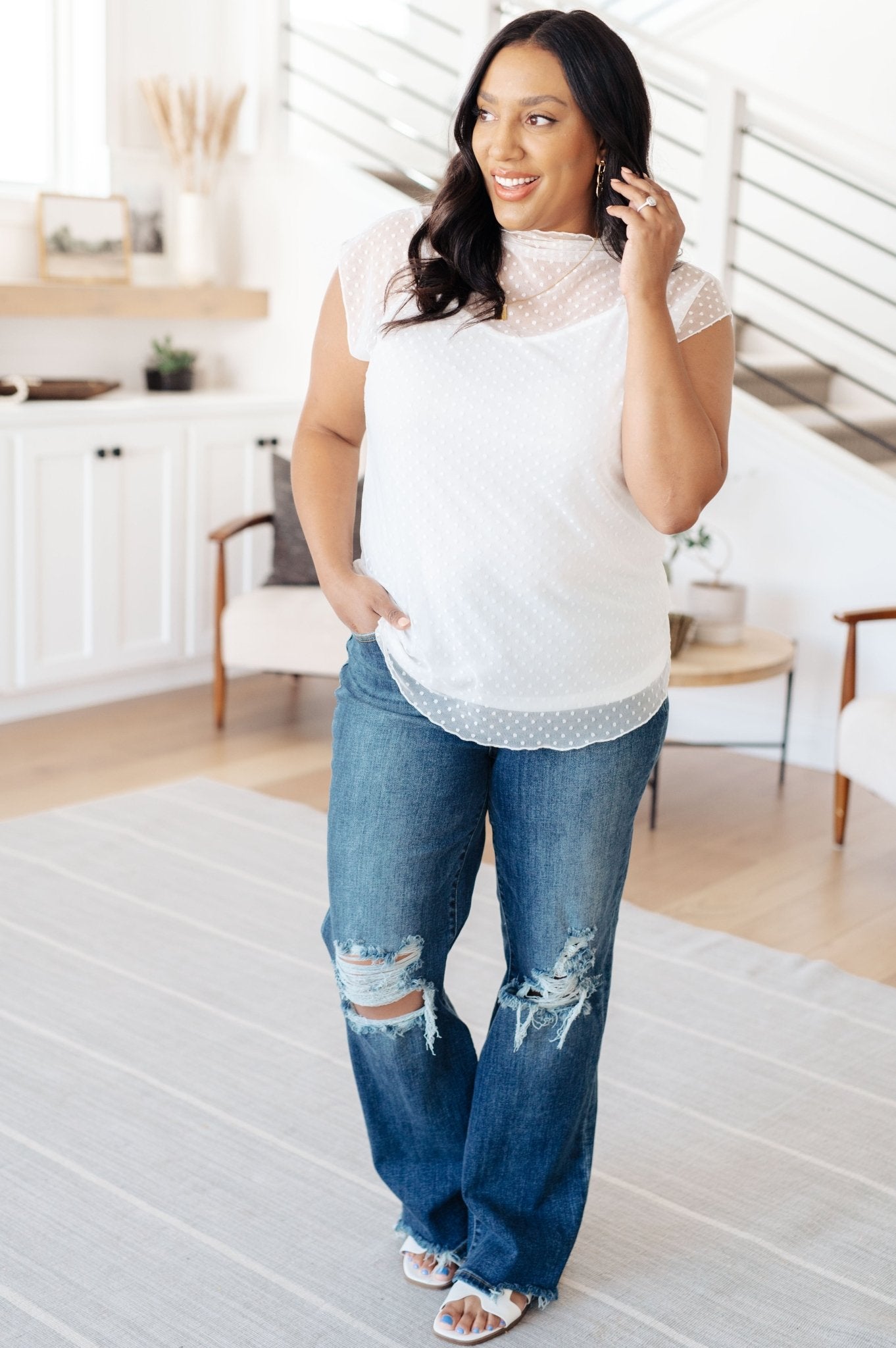 Here And Now Layering Top In Cream - Driftwood Boutique