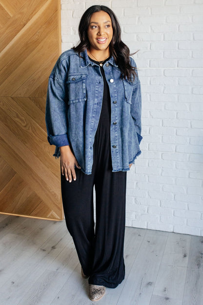 Hilary Wide Leg Jumpsuit in Black - Driftwood Boutique