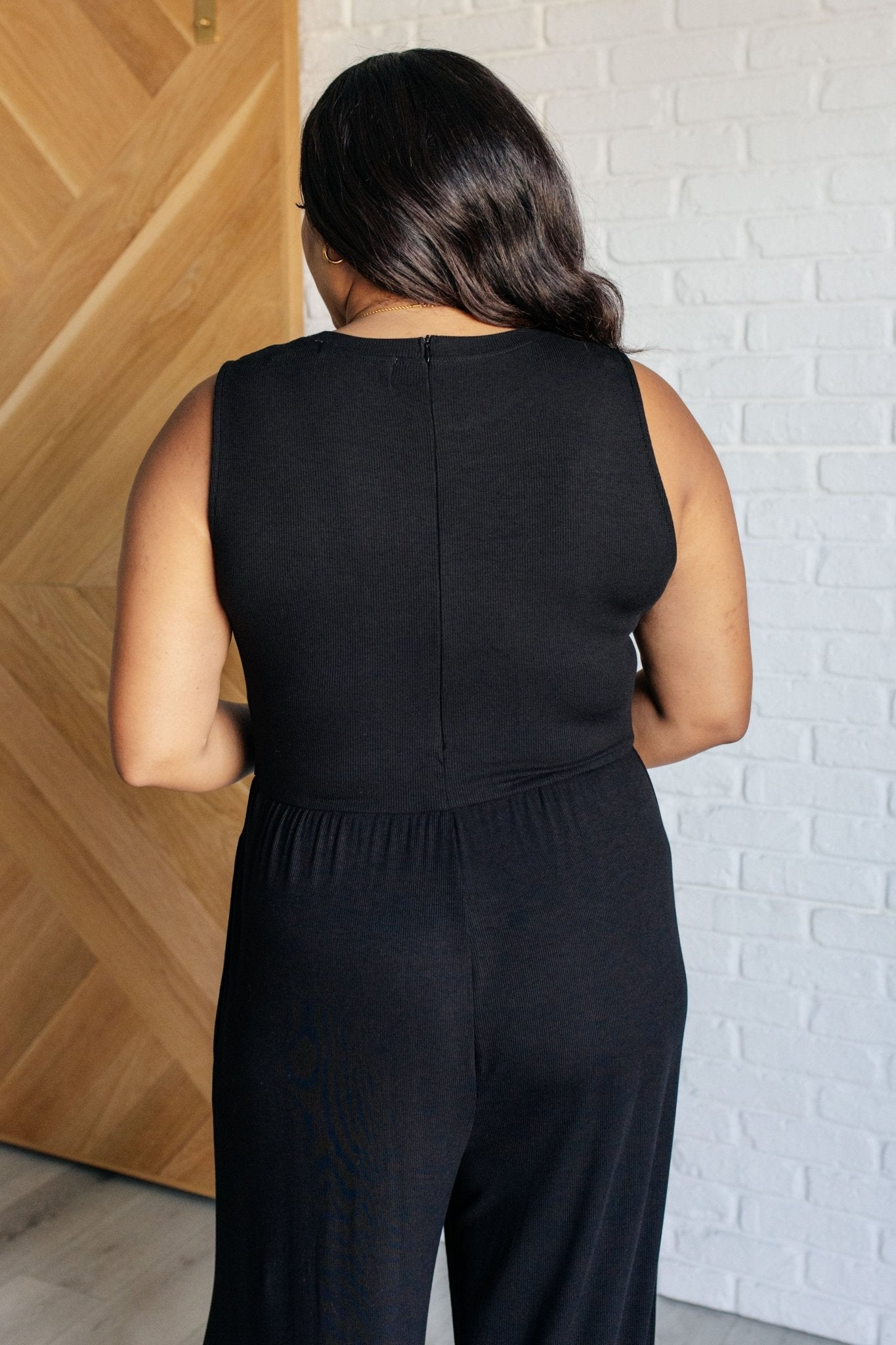 Hilary Wide Leg Jumpsuit in Black - Driftwood Boutique