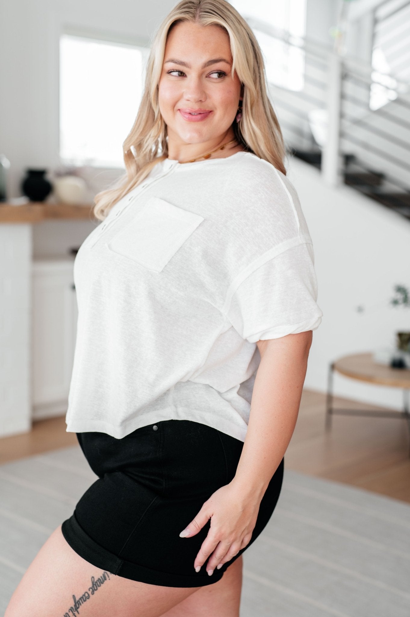 Hipster Henley Top - Driftwood Boutique