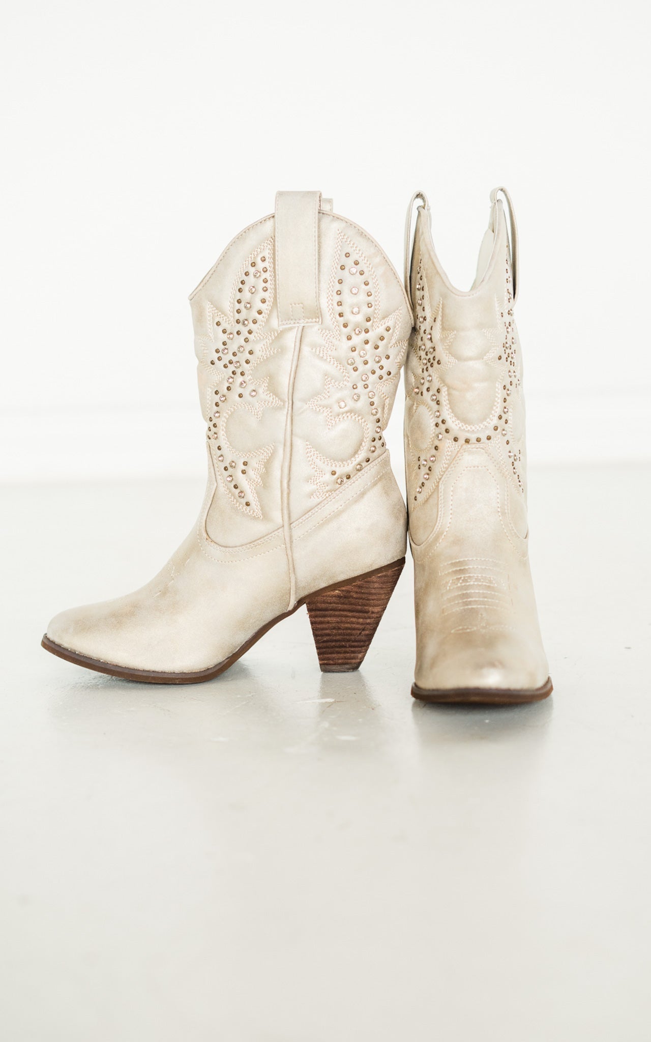Houston Western Boots in Champagne - Driftwood Boutique