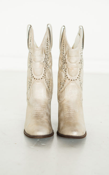 Houston Western Boots in Champagne - Driftwood Boutique