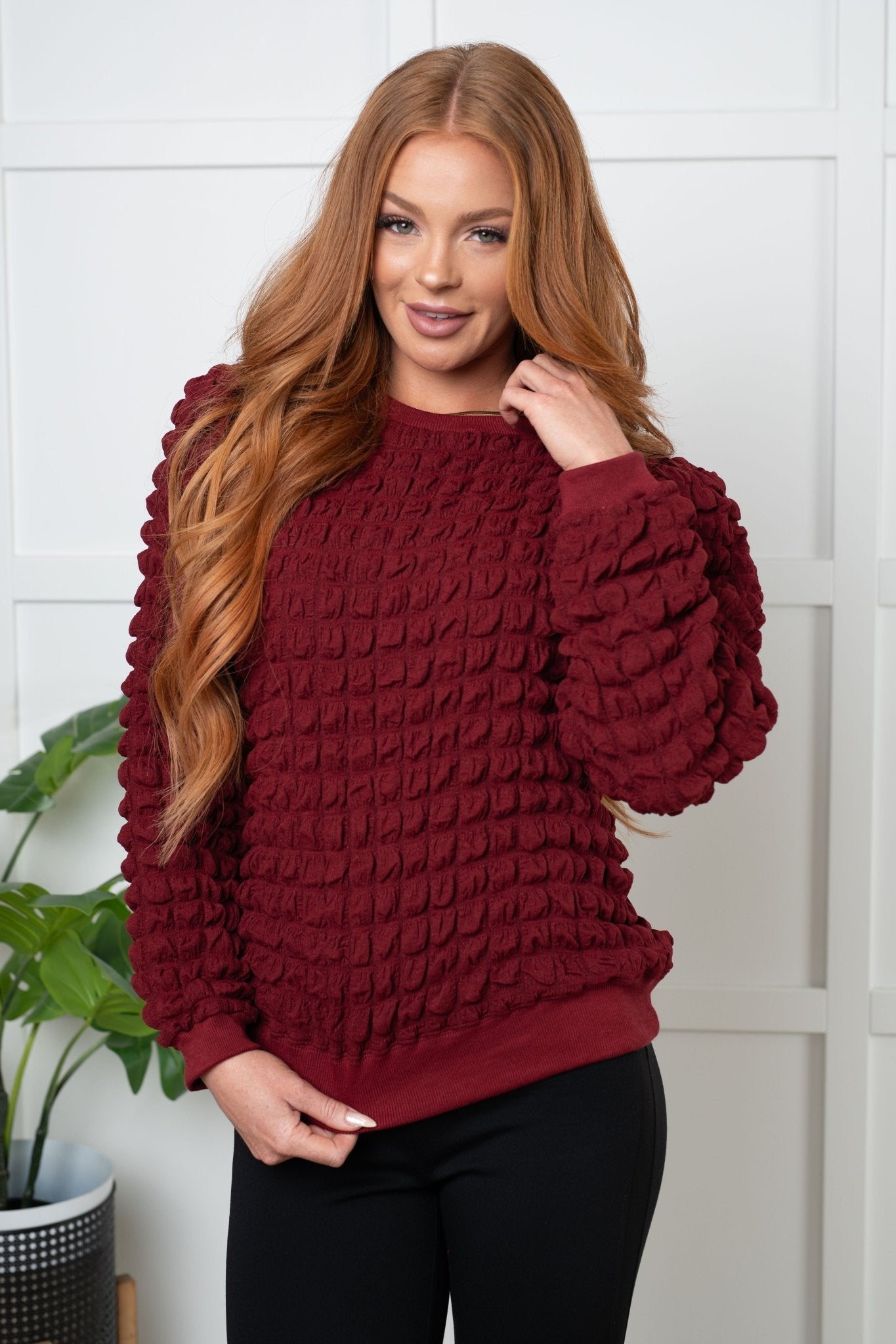 In Denial Bubble Pullover Sweater - Driftwood Boutique