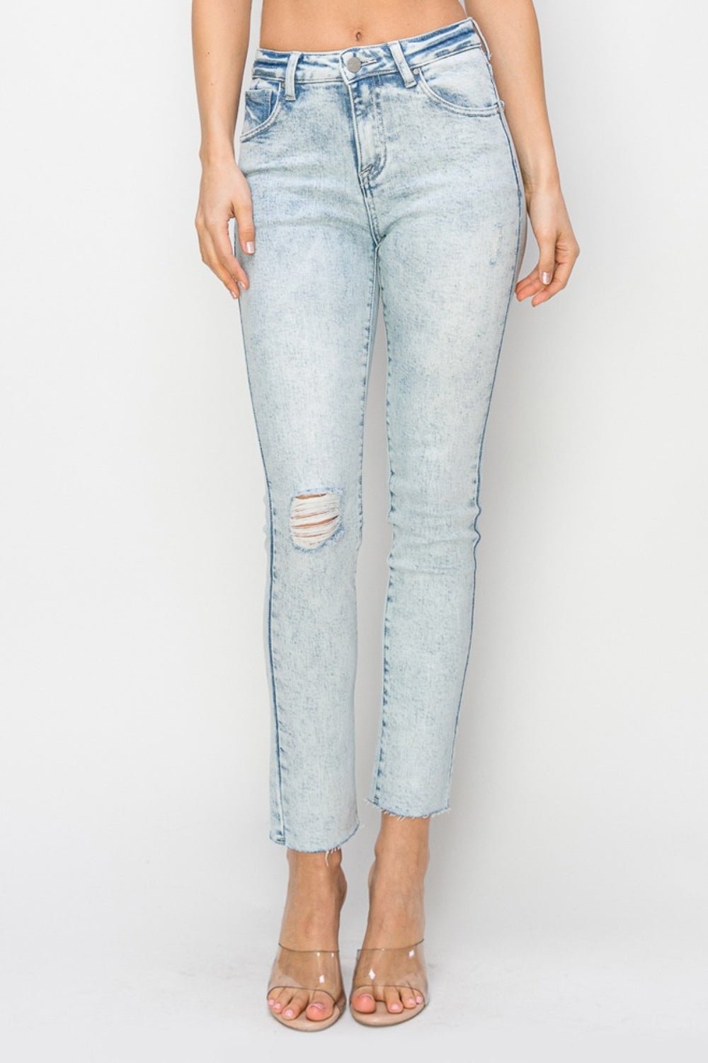 Jonah High Rise Distressed Skinny Jeans - Driftwood Boutique