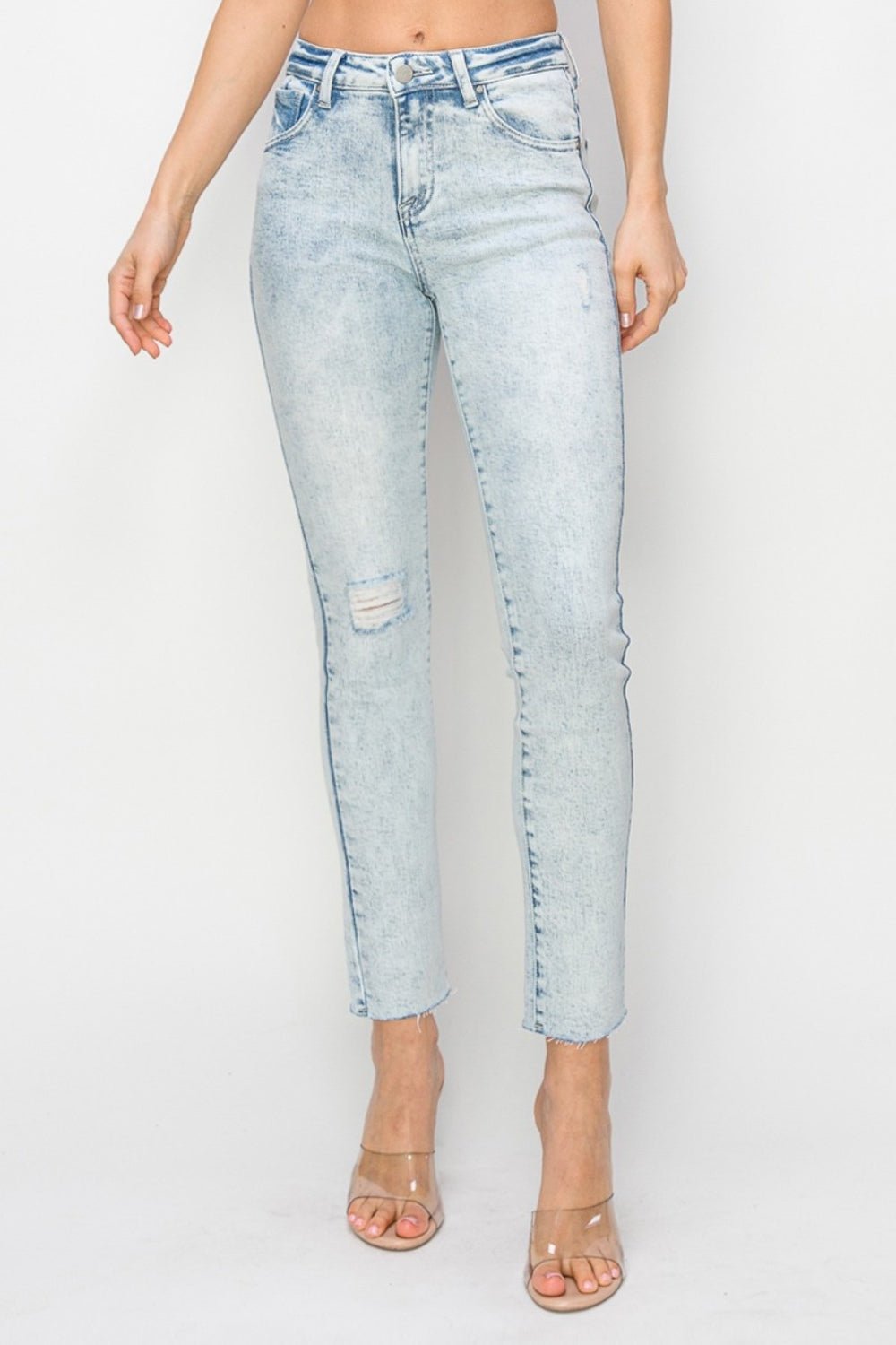 Jonah High Rise Distressed Skinny Jeans - Driftwood Boutique