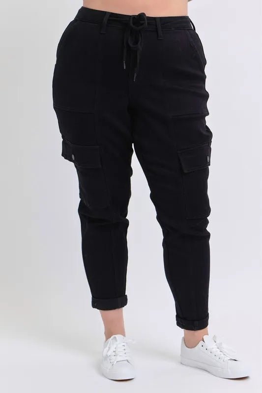 Jordyn High Rise Cuffed Cargo Jogger - Driftwood Boutique