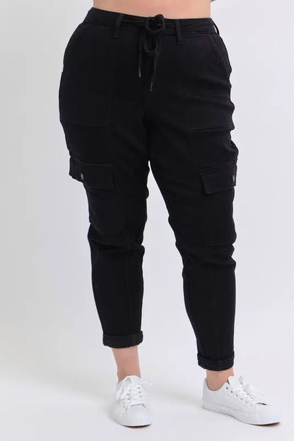 Jordyn High Rise Cuffed Cargo Jogger - Driftwood Boutique
