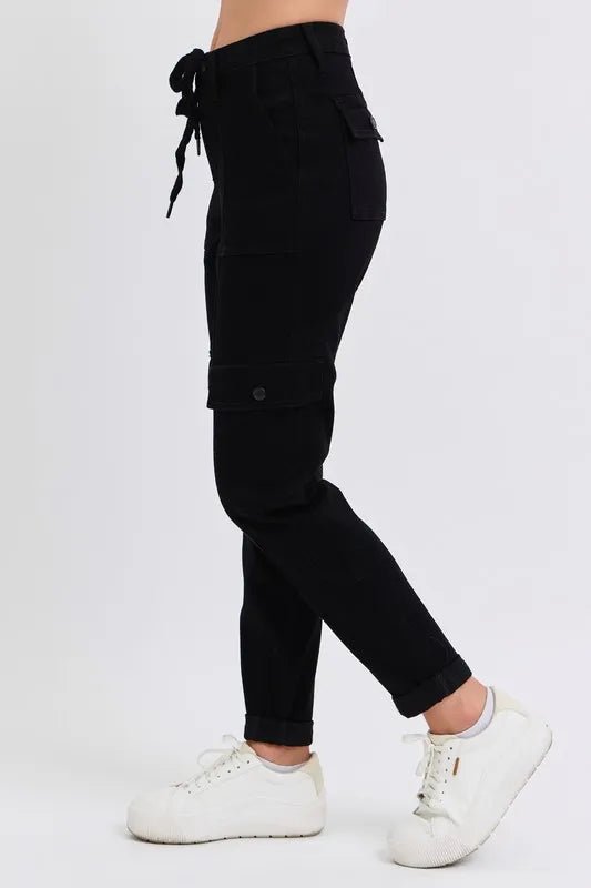 Jordyn High Rise Cuffed Cargo Jogger - Driftwood Boutique